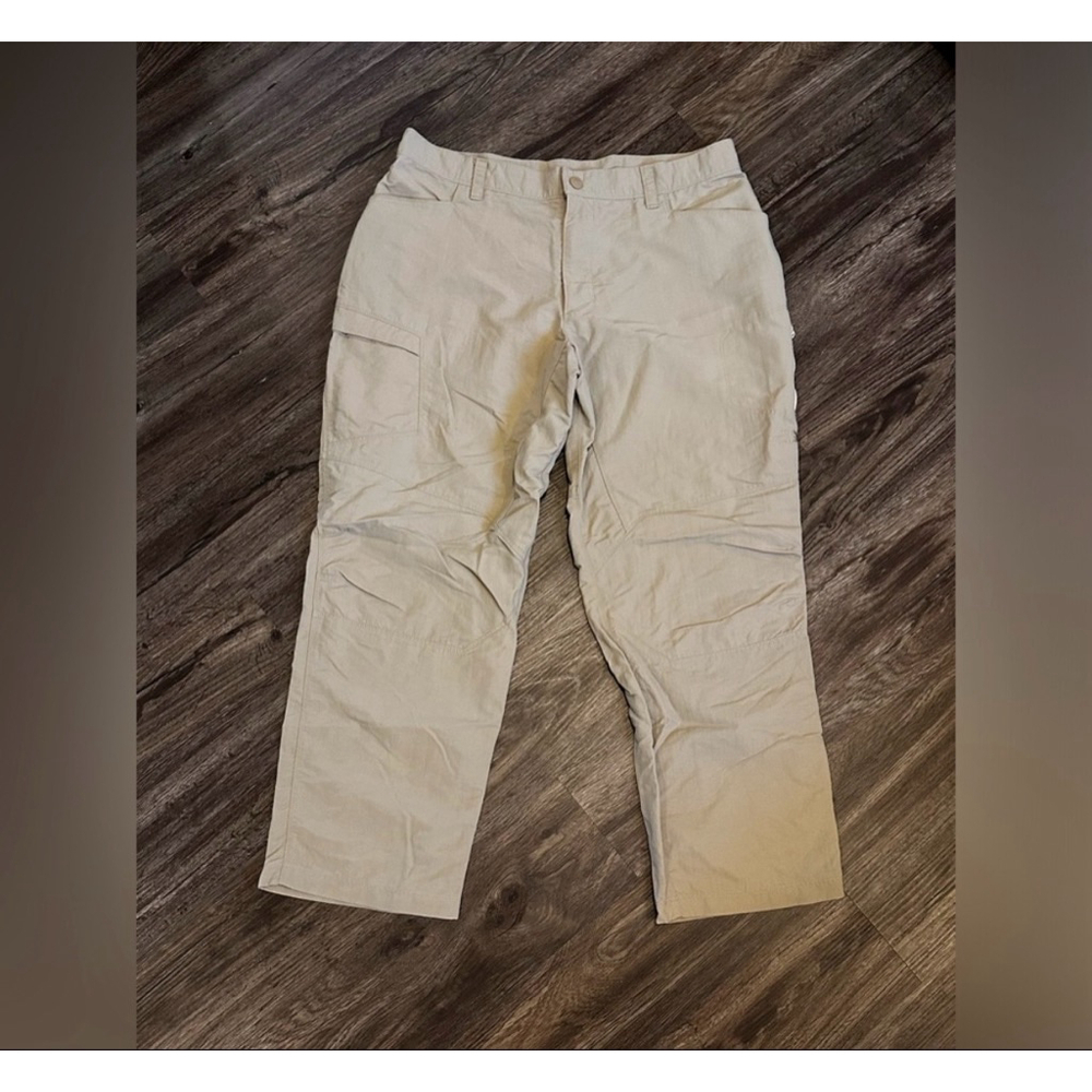 The North Face Men’s Short Court Khaki Tan Outdoor Hiking Cargo Pants Sz 38 - Picture 2 of 8